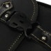 Motorcycle Saddle Leather Bag Storage Tool Pouch Black