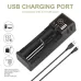 K1 Single Slot with USB Port Universal Li-ion Battery Charger Intellegent Charger for Flashlight RC Toys Home Tools Battery Charger For Li-ion 18650 21700 26650 AA AAA Batteries Cell