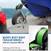 Heavy Duty 3500lbs Boat Trailer Winch with 33ft Green Strap  Manual Winch Handle Dual Gear 4 1/8 1 Ratio for Boats Jet Skis Marine