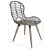 Dining Chairs 4 pcs Brown Natural Rattan