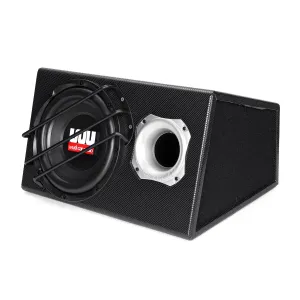W10 Car Active Audio Stereo Subwoofer Powered Amplifier Enclosure Speaker With Wire 1100W 12V