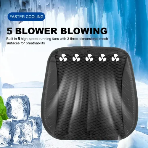 Car Seat Ice Silk Cooling Pad Car Seat Cushion Summer Cooling Ventilation Seat Pad with USB Fan Breathable Cooling Home Use
