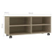 TV Cabinet with Castors Sonoma Oak 35.4"x13.8"x13.8" Chipboard