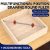 ENJOYWOOD 3 In 1 Modular Bar Gauge Bar Clamping Positioning Compass Tool Woodworking Scribe Circle Drawing Ruler for for Inside Corner / Outside Measurements