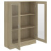 Vitrine Cabinet Sonoma Oak 32.5"x12"x45.3" Chipboard