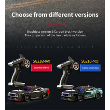 ZLL SG216 PRO/MAX 1/16 2.4G 4WD Brushed/Brushless RC Drift Car LED Light Racing On-Road High Speed Full Proportional Vehicles Model RTR Toys