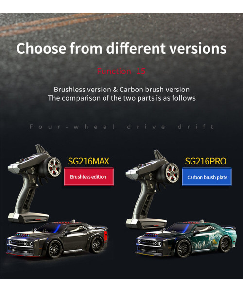 ZLL SG216 PRO/MAX 1/16 2.4G 4WD Brushed/Brushless RC Drift Car LED Light Racing On-Road High Speed Full Proportional Vehicles Model RTR Toys