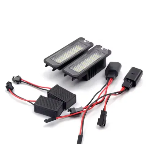 2PCS 12V LED License Plate Lights White Light 1K8943021 3D0943021A 3C5943021 1J6943021B for Volkswagen Golf 4/5
