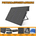 Foursun 18V 100W(150W Peak) Portable Solar Panel for Power Station Foldable Shingle IP67 Waterproof Independent Support Rod for Solar Generator Power Bank 12V Car Battery