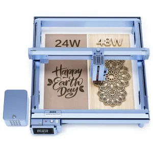 Refurbishned iKier K1 Pro Max 48W Laser Engraver Dual Gear Autofocus 900mm/s Speed 410mm x 410mm Engraving Size Wi-Fi Connectivity