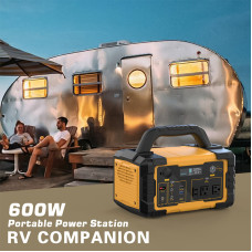 PYS-PEI 300W/600W/1000W 299.5Wh/655Wh/1024Wh Outdoors Portable Power Station with Flashlight Digital Display Backup Lithium Battery Power Supply with AC/DC/USB/PD Type-C Outlet Generator for RV Camping Traveling Emergency