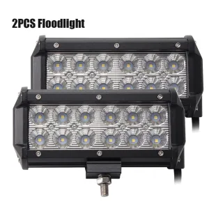 12W/26W/48W LED Light Bar Spotlight/Floodlight Work Light Modified Car Roof Lights for Motorcycles Car Pickup ATV UTV SUV