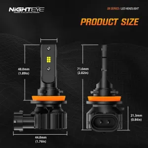 NIGHTEYE A315-S9 40W 10000LM LED Headlight Bulbs IP68 Waterproof H1 H3 H7 H11 9005 9006 9012 Automotive Lighting