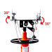 2 Stage Load 1600LBS/0.75T Transmission Jack Truck Jack 360 Swivel Wheels With 2 Spring Brakes