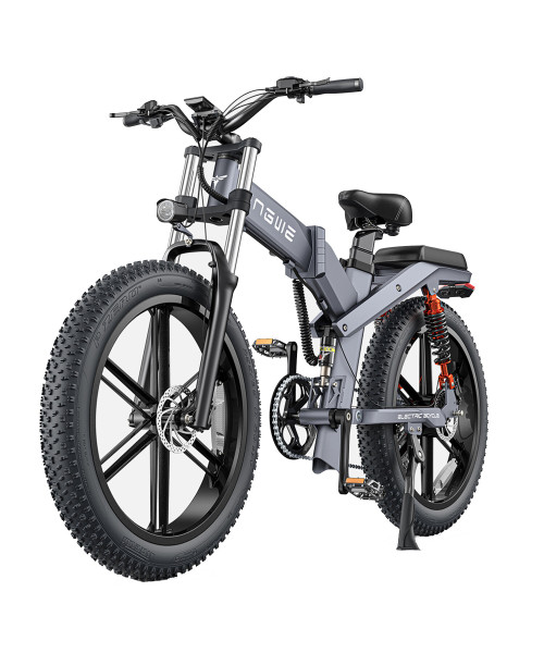 ENGWE X26 19.2Ah 7.5Ah Dual Batteries 1000W Folding Electric Bike 20*4.0 Inch Fat Tire 120-150km Mileage Mountain Snowfield E-Bike