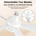 18 Inch E27 Screw Head Fan Light Remote Control Three Color Dimming Detachable Fan Leaf Household Silent Small Fan Light