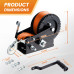 Heavy Duty 3500 lbs Boat Trailer Winch with 33 ft Strap Manual Winch with Grip Handle Dual Directional Ratchet - Ideal for Boats Jet Skis Trailers Marine