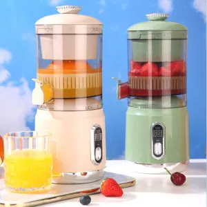 Comfook Cordless Portable Citrus Juicer Lime Lemon Squeezer with Pulp Separation 600ML Large Capacity 3 Adjustable Speeds 1300mAh Battery