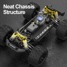 JIUSI PT14R RTR 1/14 2.4G 4WD 80km/h Brushless RC Car 3S High Speed Off-road Truck Remote Control Racing Car Vehicles Models Metal Chassis Differential CVD Drive Shaft Rocket Motor Oil Filled Shocks Toys