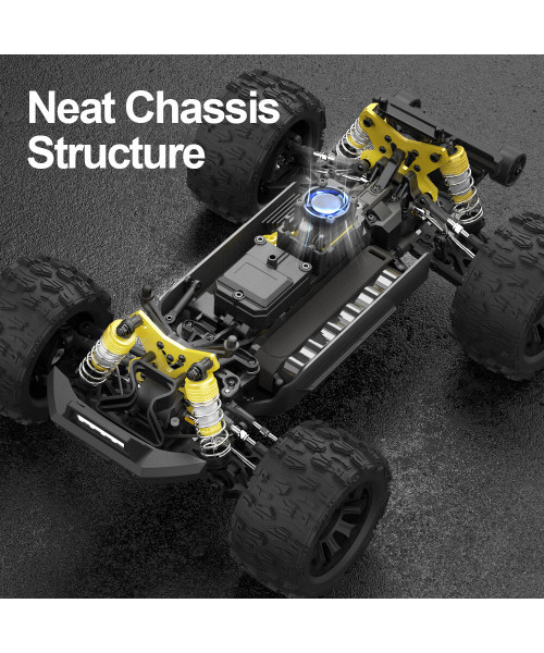 JIUSI PT14R RTR 1/14 2.4G 4WD 80km/h Brushless RC Car 3S High Speed Off-road Truck Remote Control Racing Car Vehicles Models Metal Chassis Differential CVD Drive Shaft Rocket Motor Oil Filled Shocks Toys