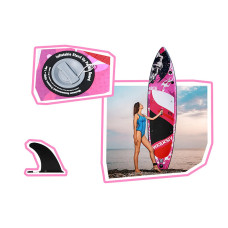 WKERSIY Inflatable Stand Up Paddleboard Surfing Board 6 In-ch Surfboard Surf Set with Paddleboard Surf Fin Coiled Leash Inflator Pump and Carry Bag SYFC320SKULL