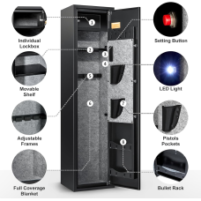 Blacksmith Multifunctional Home Safe with Fingerprint and Electronic Keypad Unlock - Protect Your Valuables