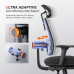 Newtral MagicH-BP Ergonomic Chair with Footrest - Home Office Desk Chair with Auto-Following Lumbar Support, 4D Armrest, Seat Depth & Height Adjustable, 96-136 Reclines