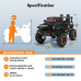 Funtok R03S 24V 7AH 2 Seater Ride on Truck Safety Electric Car for Kids 4*38W Motors with Parent Remote Control Spring Suspension Slow Start