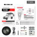 HG HG4-50 TRASPED 1/16 2.4G 4WD RC Car for TOYOTA Land Cruiser FJ40 1983 Rock Crawler LED Light Simulated Sound Off-Road Climbing Truck RTR Full Proportional Models Toys
