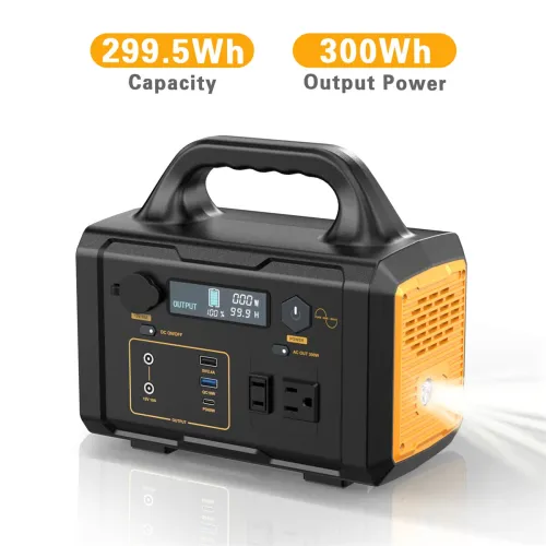 PYS-PEG 300W/600W/1000W 299.5Wh/655Wh/1024Wh Portable Outdoor Power Station with Flashlight Digital Display Backup Power Supply with AC/DC/USB/PD Output for Outdoors Camping Travel Emergency