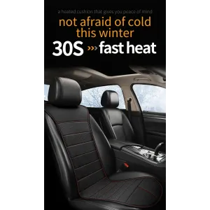 Car Seat Heater Cushion 12V24V Winter Front Single Seat Heating Pad Car Electric Heating Mat Seat Mat Heating Vest Heated Car Seat Cushion for Winter