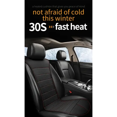 Car Seat Heater Cushion 12V24V Winter Front Single Seat Heating Pad Car Electric Heating Mat Seat Mat Heating Vest Heated Car Seat Cushion for Winter