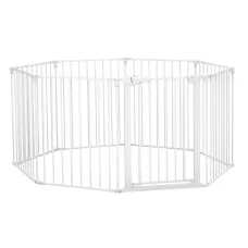 Comomy 198 inch Long Baby Gate, Extra Wide Baby Gate Play Yard 8 Panel Foldable Safety Gate for Pet Child Auto Close Baby Gate for Stairs Doorways Barriers, 30'' Tall, Black