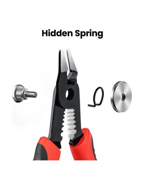 [EU/US Direct]KAIWEETS KWS-102 6-inch Flush Plier 2 in 1 Multifunction Wire Cutter Stripper 10-20 AWG Heat-Treated Carbon Steel Ergonomic Handle Best for Tight Spaces