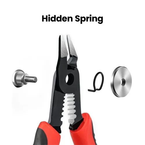 []KAIWEETS KWS-102 6-inch Flush Plier 2 in 1 Multifunction Wire Cutter Stripper 10-20 AWG Heat-Treated Carbon Steel Ergonomic Handle Best for Tight Spaces