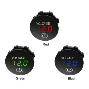 LED Digital Voltmeter 12V Waterproof Voltmeter Battery Tester with Digital Touch Display Panel for Car and Marine