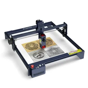 US DIRECT ATOMSTACK A5 M50 APP Control Dual-Laser Laser Engraving Cutting Machine Laser Engraver Cutter 5.5W Output Power Fixed-Focus 304 Mirror Stainless Steel Engraving DIY Laser Marking for Metal Wood Leather Vinyl