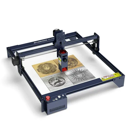 ATOMSTACK A5 M50 APP Control Dual-Laser Laser Engraving Cutting Machine Laser Engraver Cutter 5.5W Output Power Fixed-Focus 304 Mirror Stainless Steel Engraving DIY Laser Marking for Metal Wood Leather Vinyl