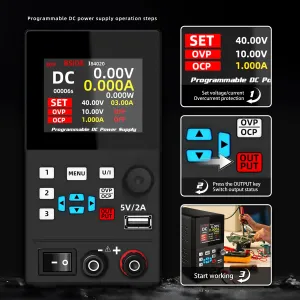 I8 Series 305/3010/4020 Programmable DC Power Supply 0-40V 0-20A 300W USB Port Over Voltage Protection Adjustable Voltage Current