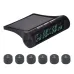 Solar Power Wireless Tire Pressure Monitoring System 6-Wheel External TPMS Tire Detector for Truck Bus Lorry