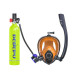 DEDEPU S5000PLUS-B 1L Scuba Tank Oxygen Diving Cylinder with 8-20 Minutes Respirator Breathing Portable Snorkeling Scuba Tank Kit with Snorkel Mask Adapter