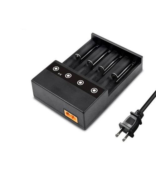 X4 4-Slot Universal Rechargeable Li-ion Battery Charger Intellegent Flashlight Charger 4 Slots For Li-ion 18650 21700 26650 AA AAA Batteries Cell