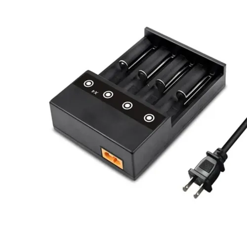 X4 4-Slot Universal Rechargeable Li-ion Battery Charger Intellegent Flashlight Charger 4 Slots For Li-ion 18650 21700 26650 AA AAA Batteries Cell