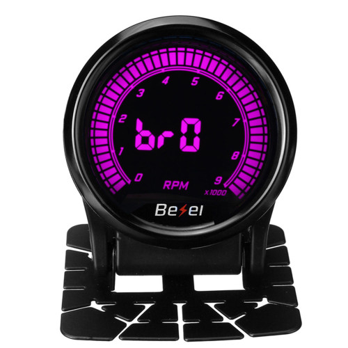 52mm Tachometer Gauge for Ten Color LED Meter 12V Car Gauge  0-9000RPM
