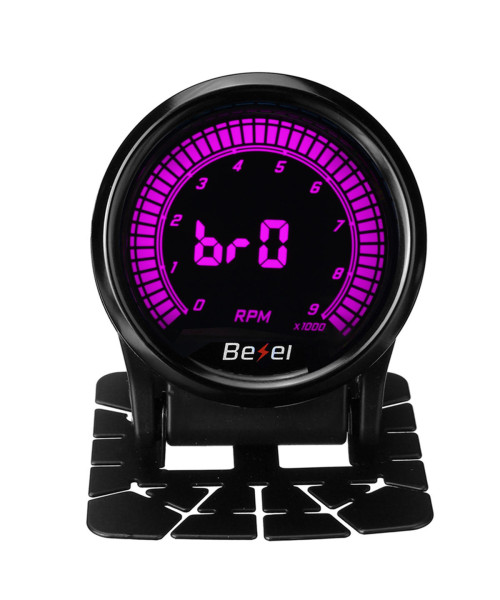 52mm Tachometer Gauge for Ten Color LED Meter 12V Car Gauge  0-9000RPM