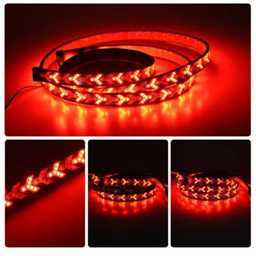 12V Car Brake Turn Signal Trunk SUV RV Flexible LED Strip Light Tail Reverse Lights for Jeep Container Cargo Pickup Bakkie