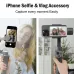 Magnetic Phone Selfie Monitor Screen for Smartphone Rear Camera Selfie with bluetooth Button Vlog Live Stream for iPhone Android Phone