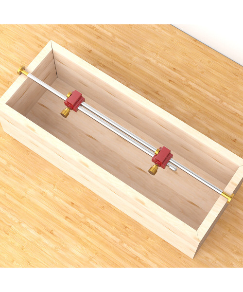 ENJOYWOOD 3 In 1 Modular Bar Gauge Bar Clamping Positioning Compass Tool Woodworking Scribe Circle Drawing Ruler for for Inside Corner / Outside Measurements