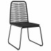 7 Piece Garden Dining Set PVC Rattan Black