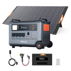 Blackview OSCAL PowerMax 6000 PM6000 3600Wh Portable Power Station with Blackview Oscal PM200 200W Foldable Solar Panel, LiFePO4 Solar Generator with AC Outlets,  for Home Use, Outdoor Camping, RV Trip